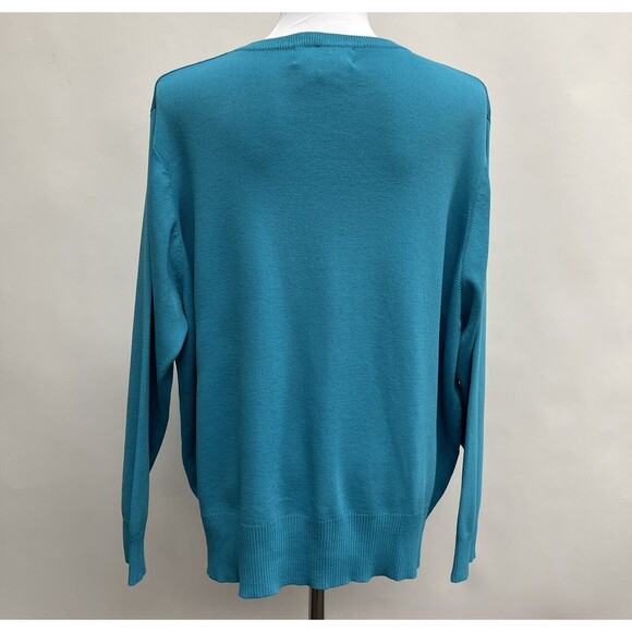 Joseph A. Women's Cardigan Knit Sweater Size 3X Blue Long Sleeve NWOT - Picture 9 of 12